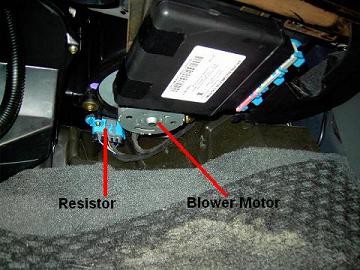 Replace blower motor resistor 1999 ford contour